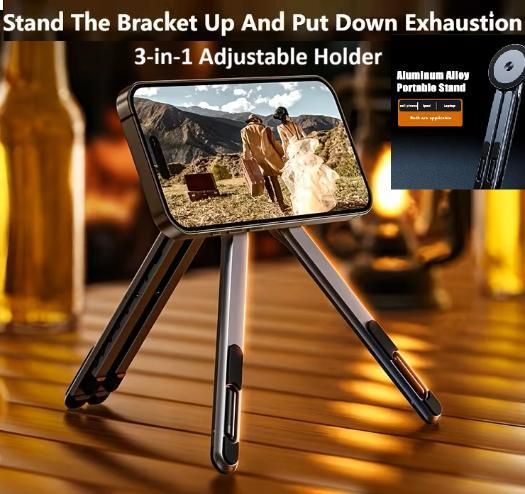 Magnetic Base and 8-level Height Adjustment Stand For iPhone iPad Laptop